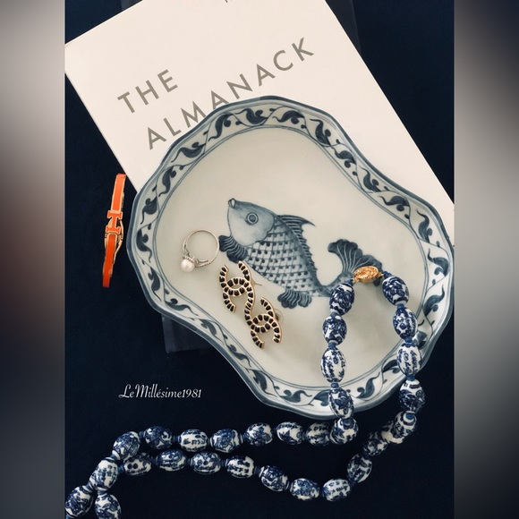 Other - 1970 Hand-painted Scalloped Shaped Fish Jewelry Trinket Dish